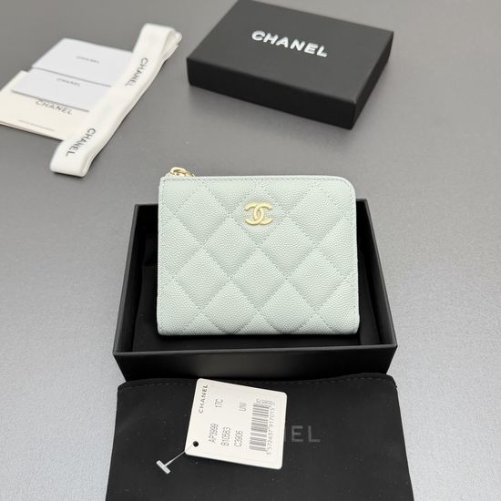 Chanel Zip Around Short Leather Wallet AP3999