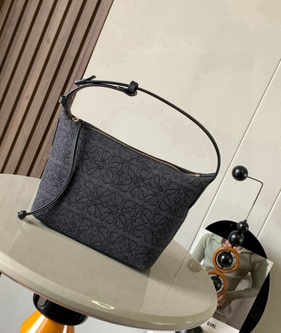 Loewe Cubi Jacquard Leather Small Shoulder Bag 9007