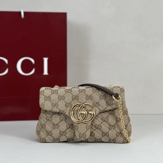 Gucci Shoulder Bag Light Beige Fabric 867360