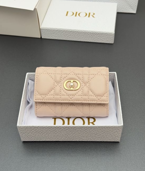 Christian Dior CD Jolie Glycine Lambskin Wallet S3102