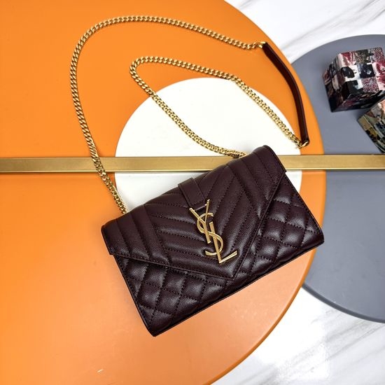 Yves Saint Laurent YSL Envelope Quilted Leather Bag 526286