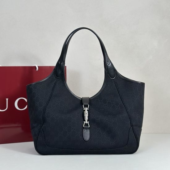 Gucci Black Canvas Tote Bag 866645