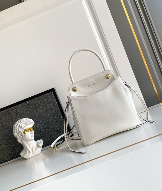 Prada Carry Leather Handbag 1BA496