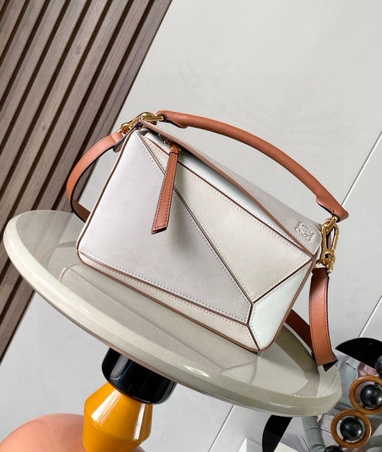 Loewe Puzzle Handbag Off White Color 9005