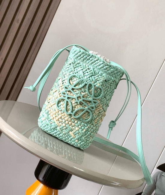 Loewe Woven Palm Leather Mini Phone Bag 8009
