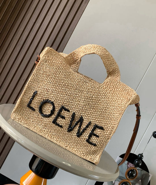 Loewe Raffia Font Tote Bag 8022