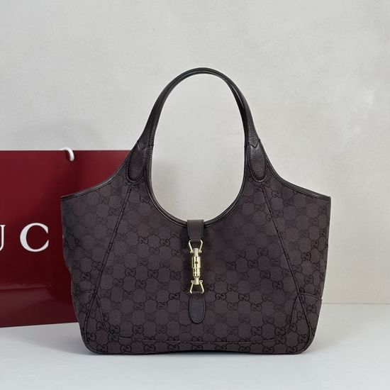 Gucci Handbag Dark Brown Canvas Bag 866645
