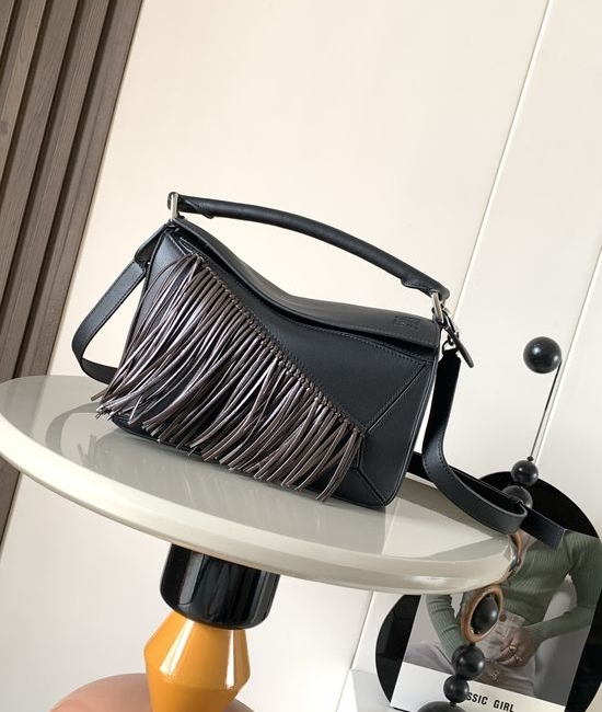 Loewe Fringe Puzzle Classic Leather Handbag 9166