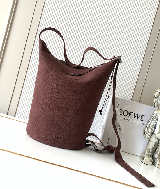 Loewe Loop Nubuck Leather Bucket Handbag 9589