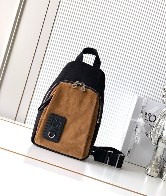 Loewe Flex Sling Canvas Suede Shoulder Bag 9171