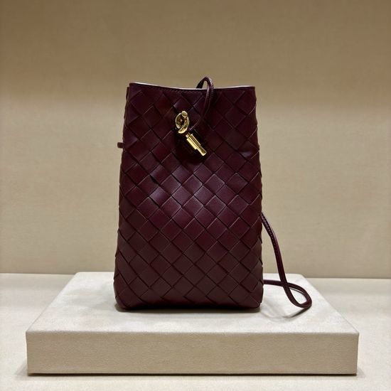 Bottega Veneta BV Andiamo Intrecciato Woven Phone Pouch 3010