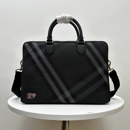Burberry Grid Plaid Briefcase EKD Detail 848163