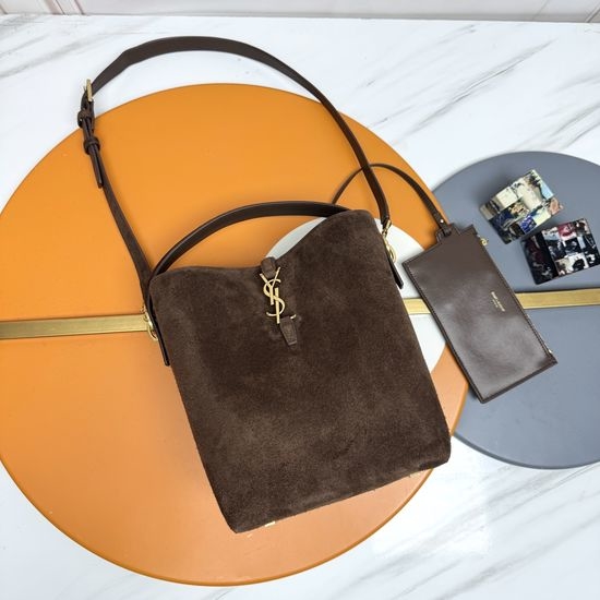 Yves Saint Laurent YSL LE 5A7 Bucket Bag with Metal Logo 742828