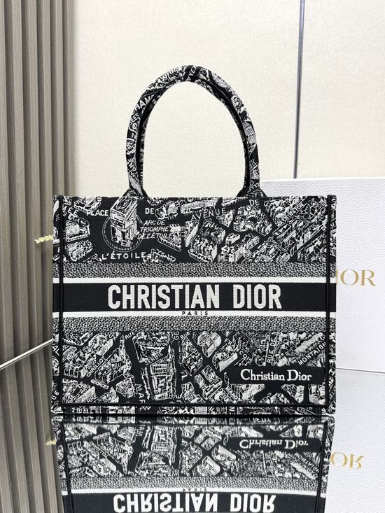 Christian Dior Paris Map Medium Tote Bag 17125