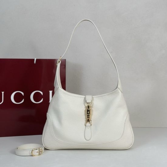 Gucci Shoulder Bag Off-white Lambskin Leather 863136