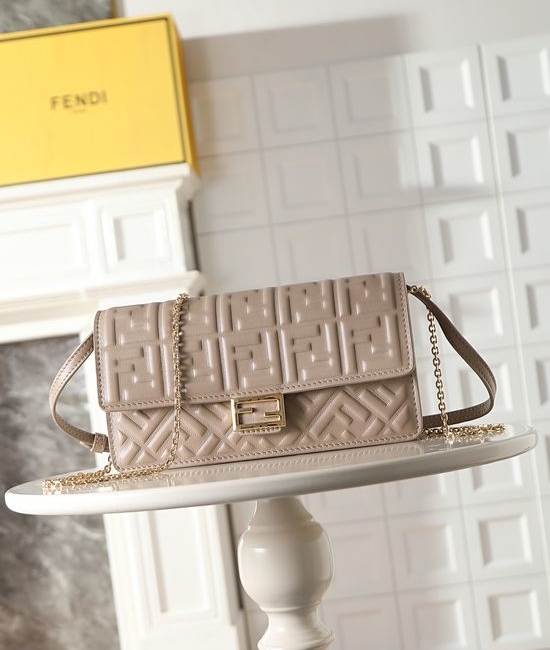 Fendi Baguette Grey Compact Wallet 283
