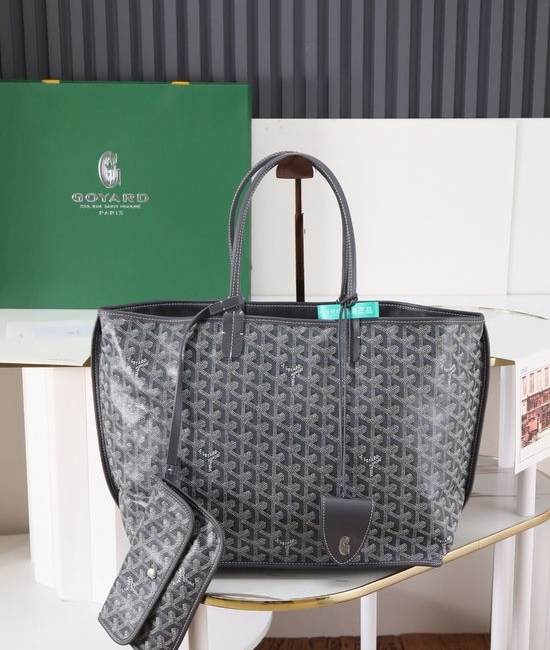 Goyard Anjou Small Goyardine Canvas Tote Bag 020166M