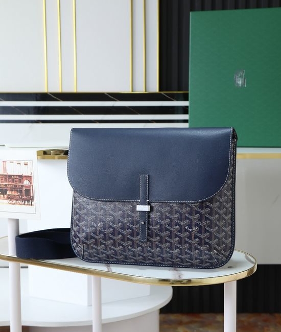 Goyard Coursier Messenger Bag Blue 8008