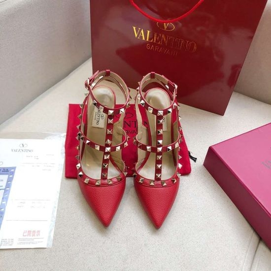 Valentino Classic Litchi Grain Pumps Soft Comfortable Leather Lining