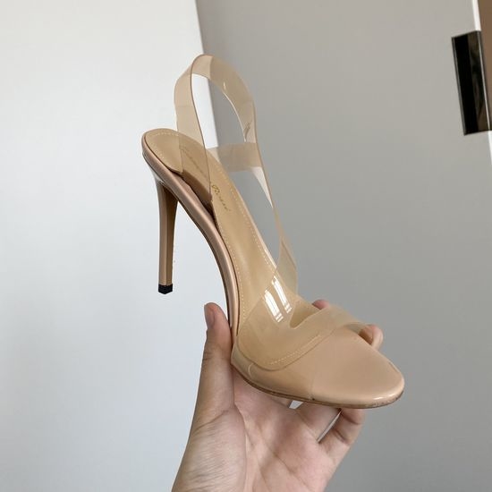 Gianvito Rossi Transparent Strap Stiletto High Heel Comfort Sandals