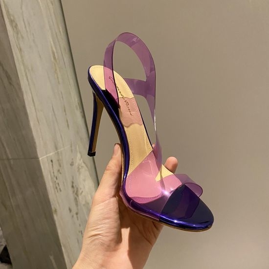 Gianvito Rossi Transparent Strap Stiletto High Heel Comfort Sandals