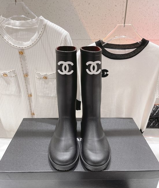 Chanel Waterproof Non-slip Fashion Tall Rain Boots