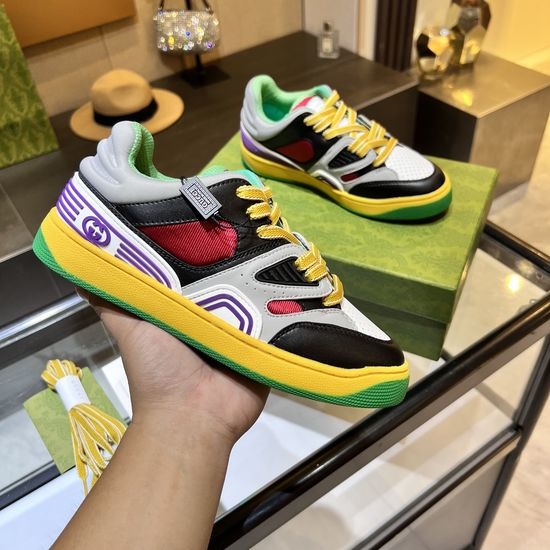 Gucci Premium Low-top Fashion Sneakers Color-block Patchwork Non-slip Sole