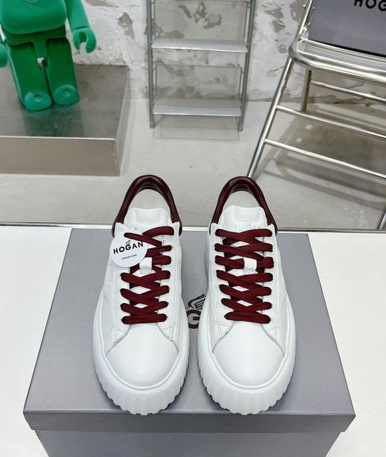 Hogan Lightweight Cushioned Thick Sole Leather Casual Sneakers
