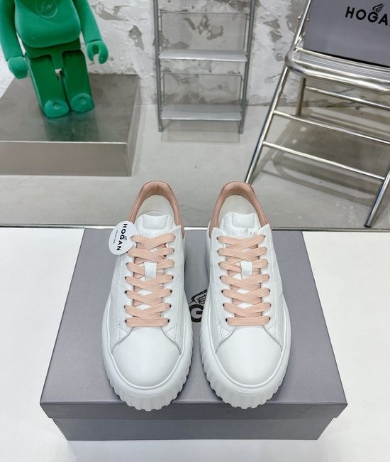 Hogan Lightweight Cushioned Thick Sole Leather Casual Sneakers