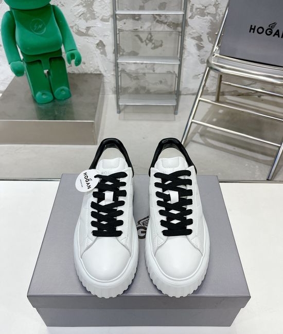 Hogan Lightweight Cushioned Thick Sole Leather Casual Sneakers