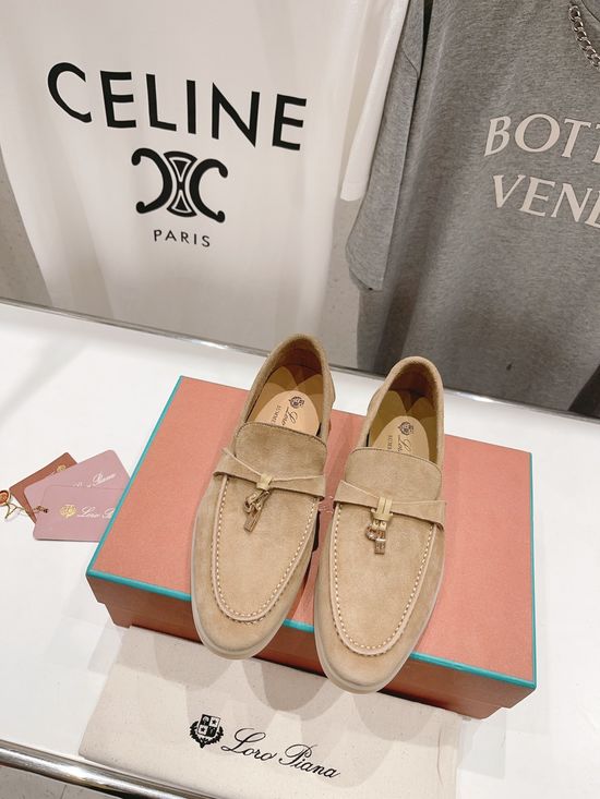 Loro Piana Classic Soft Suede Loafers with Non-slip Sole