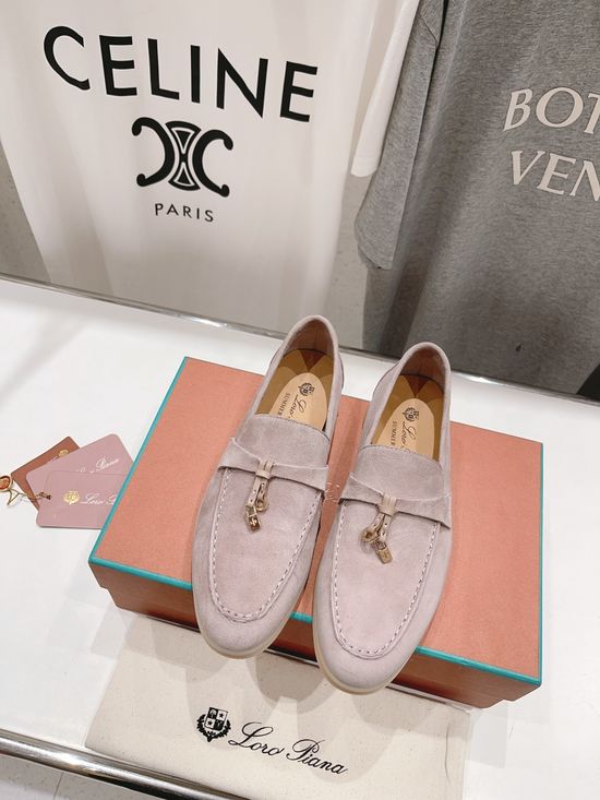 Loro Piana Classic Soft Suede Loafers with Non-slip Sole