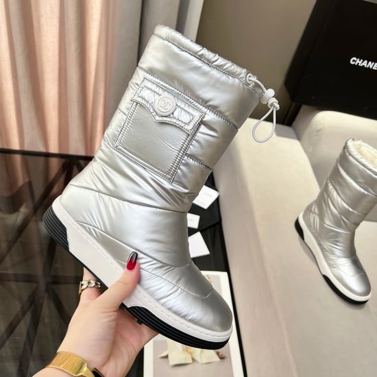 Chanel Warm Non-slip Snow Boots with Side Pockets