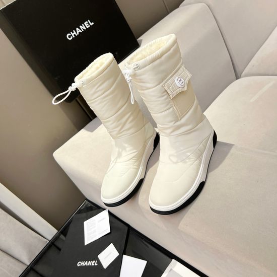 Chanel Warm Non-slip Snow Boots with Side Pockets