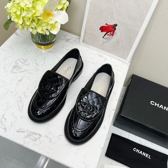 Chanel Elegant Flats Genuine Leather Upper Soft Sheepskin Lining