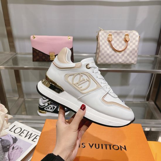 Louis Vuitton Two-tone Leather Casual Running Sneakers Wear-resistant