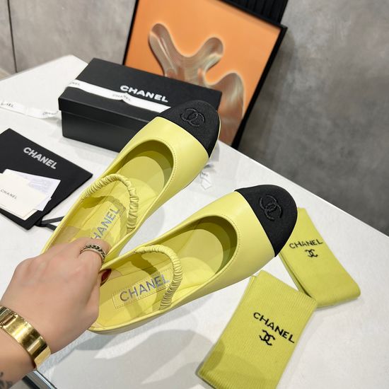 Chanel Detachable Knit Sock Mary Jane Flats Non-slip Leather Sole Shoes