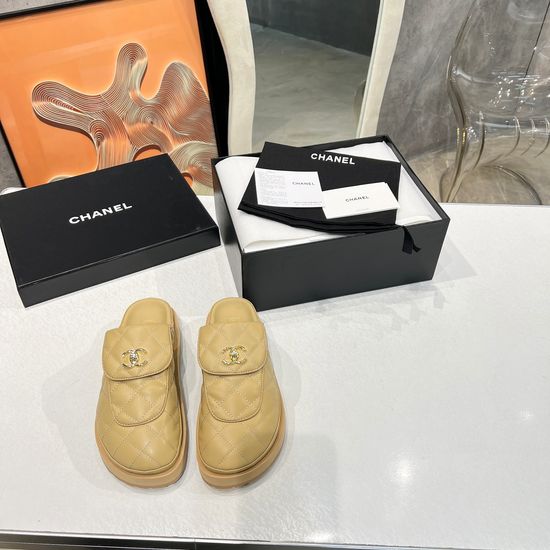Chanel Chunky Sole Casual Slip On Mule Sandals
