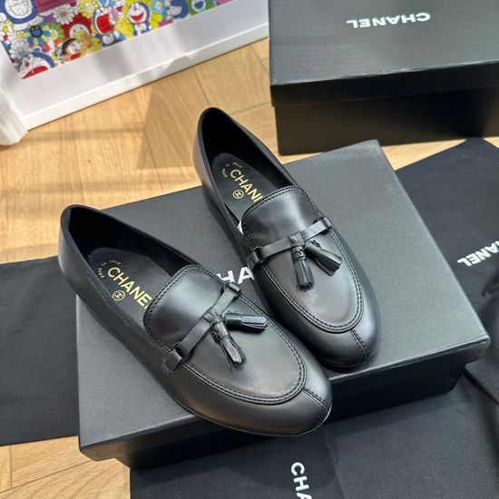 Chanel Retro Leather Loafers Classic Comfortable Casual Shoes