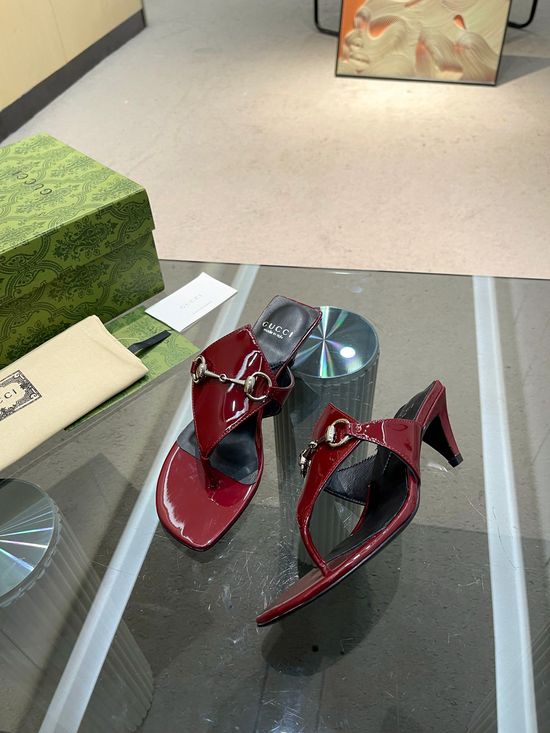 Gucci Velvet Bow High Heel Slide Sandals Premium Leather Sole