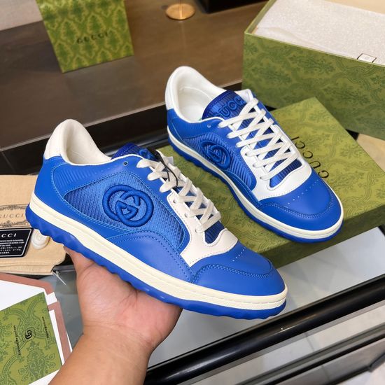 Gucci Vintage Distressed Leather Sneakers Non-slip Sole Breathable Lining