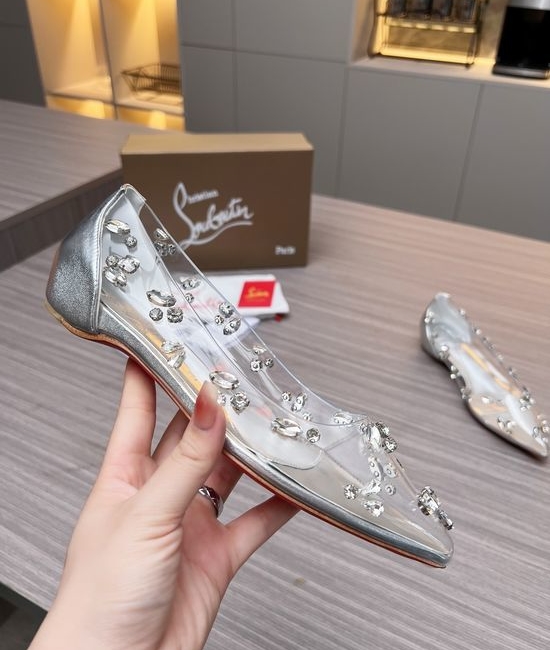 Louis Vuitton LV Rhinestone Embellished Low Heel Casual Sandals