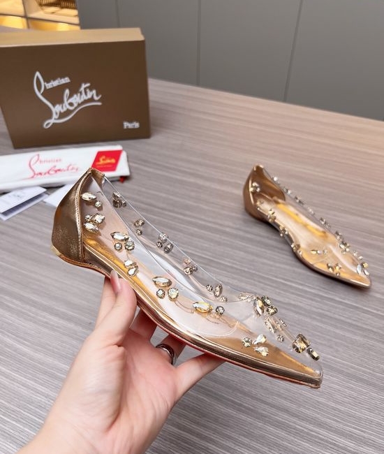 Louis Vuitton LV Rhinestone Embellished Low Heel Casual Sandals