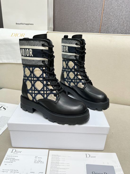 Christian Dior Premium Cowhide Leather Casual Work Boots