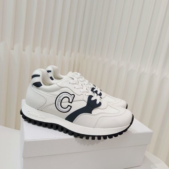 Christian Dior CD Premium Leather Casual Sneakers Comfortable Non-slip Sole