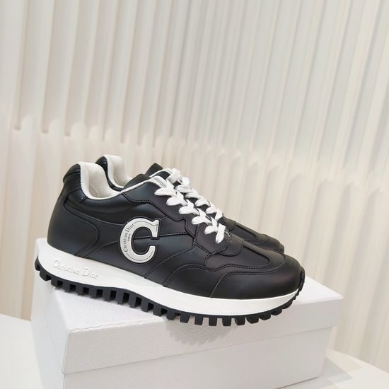 Christian Dior CD Premium Leather Casual Sneakers Comfortable Non-slip Sole