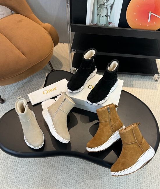 Chloe Suede Wool Lining Warm Winter Boots