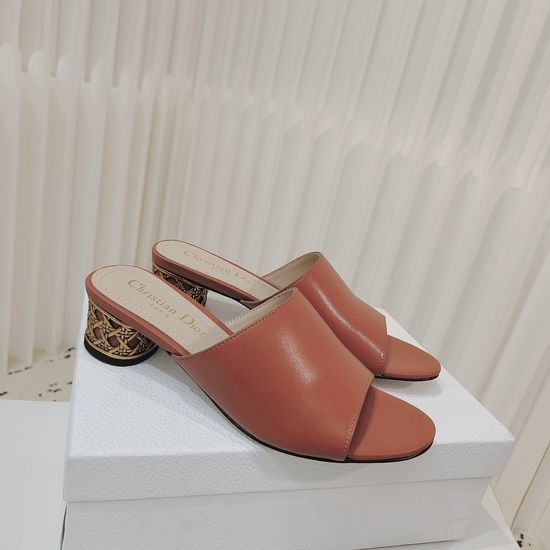 Christian Dior CD Minimalist Leather Chunky Heel Casual Footwear
