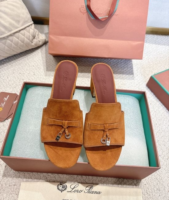 Loro Piana Knit Upper Soft Lined Non Slip Slide Sandals