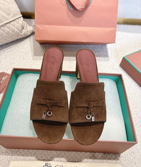 Loro Piana Knit Upper Soft Lined Non Slip Slide Sandals